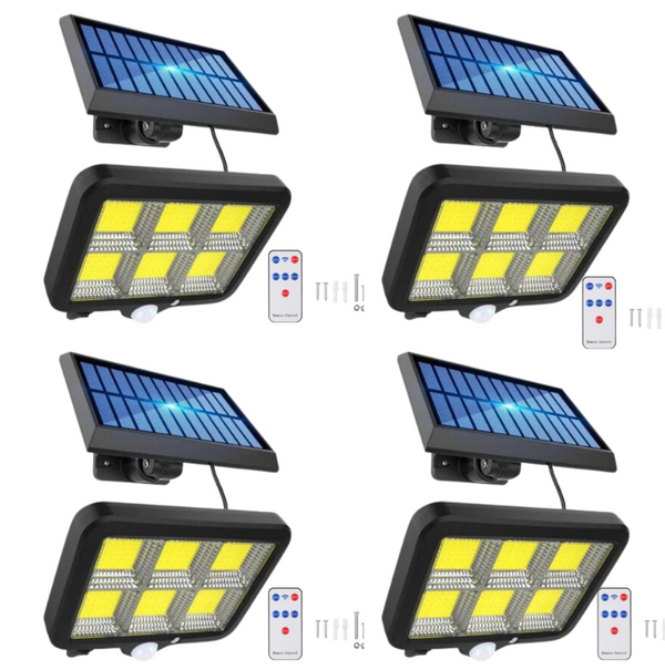 Set 4 x Lampa Solara 50W - 120 LED COB, cu PANOU DETASABIL + Cadou Surpriza